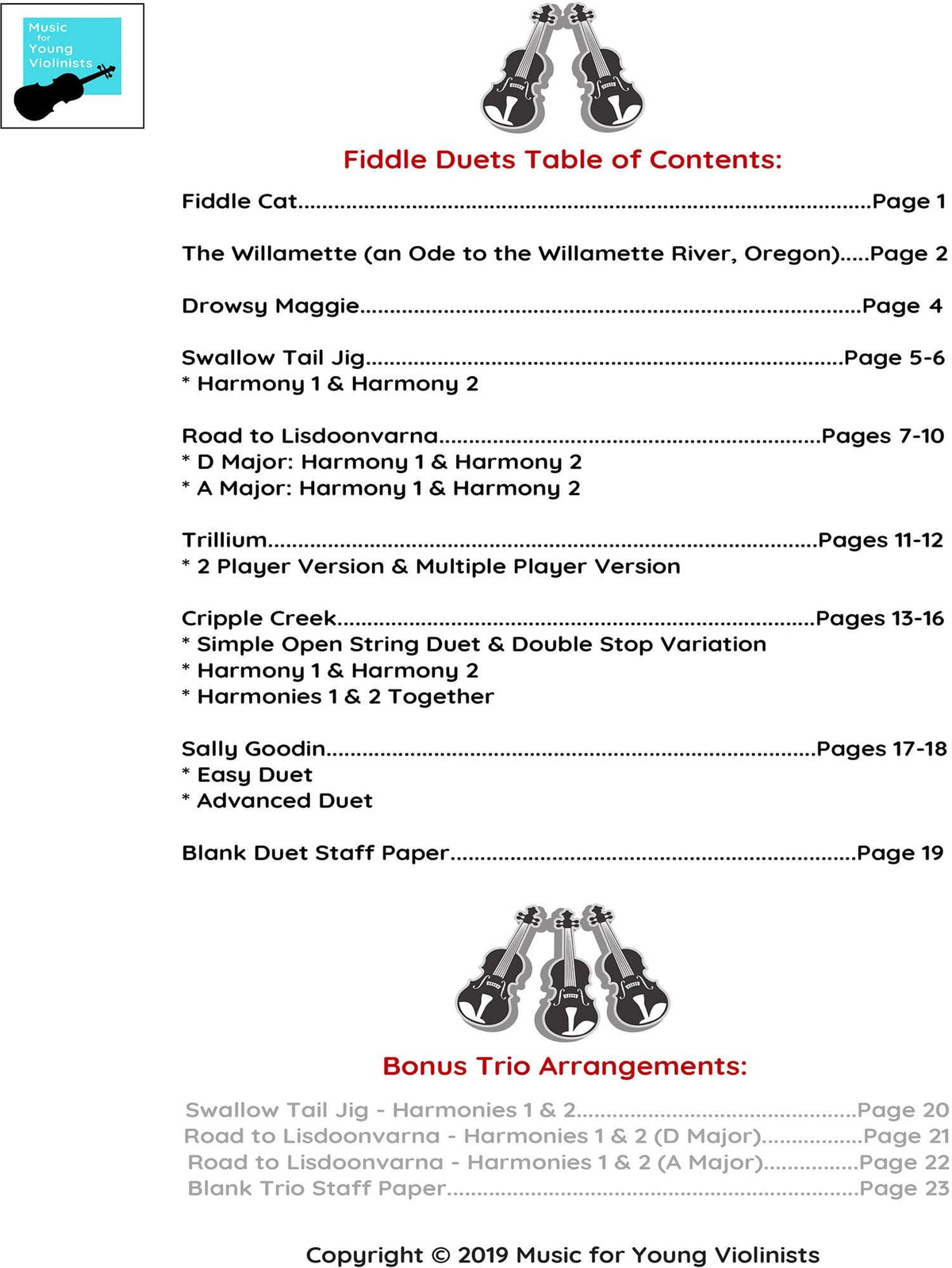 Figi, Heather - Music for Young Violinists: Fiddle Duets - for 2 Violins - Digital Download