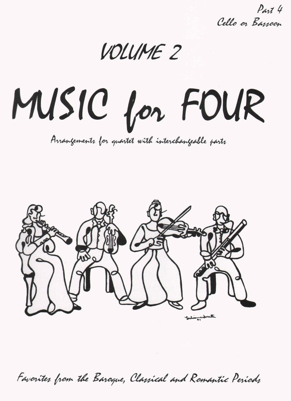Music for Four, Volume 2 - Part 4 (Cello/Bassoon) - arranged by Daniel Kelley - Last Resort Music