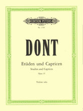 Dont, Jakob - 24 Etudes and Caprices, Op 35 - Violin solo - edited by Hans Sitt - CF Peters Edition