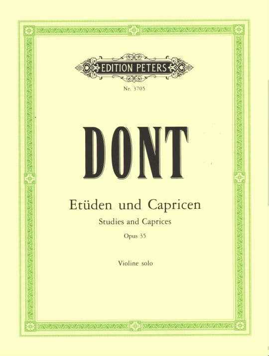 Dont, Jakob - 24 Etudes and Caprices, Op 35 - Violin solo - edited by Hans Sitt - CF Peters Edition