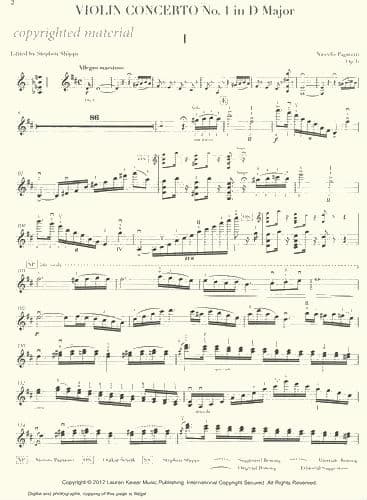 Sevcik, Otakar - Niccolo Paganini Violin Concerto No 1 in D Major Op 20 - Violin and Piano - Analytical Studies & Exercises - Edited by Stephen Shipps
