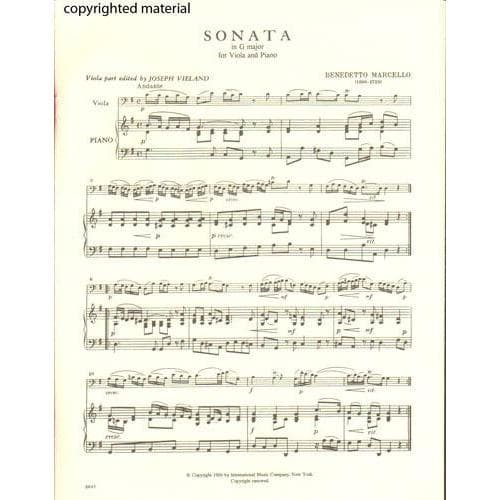 Marcello, Benedetto - Two Sonatas (in C Major and G Major) - Viola and Piano - edited by Joseph Vieland - International Music Co