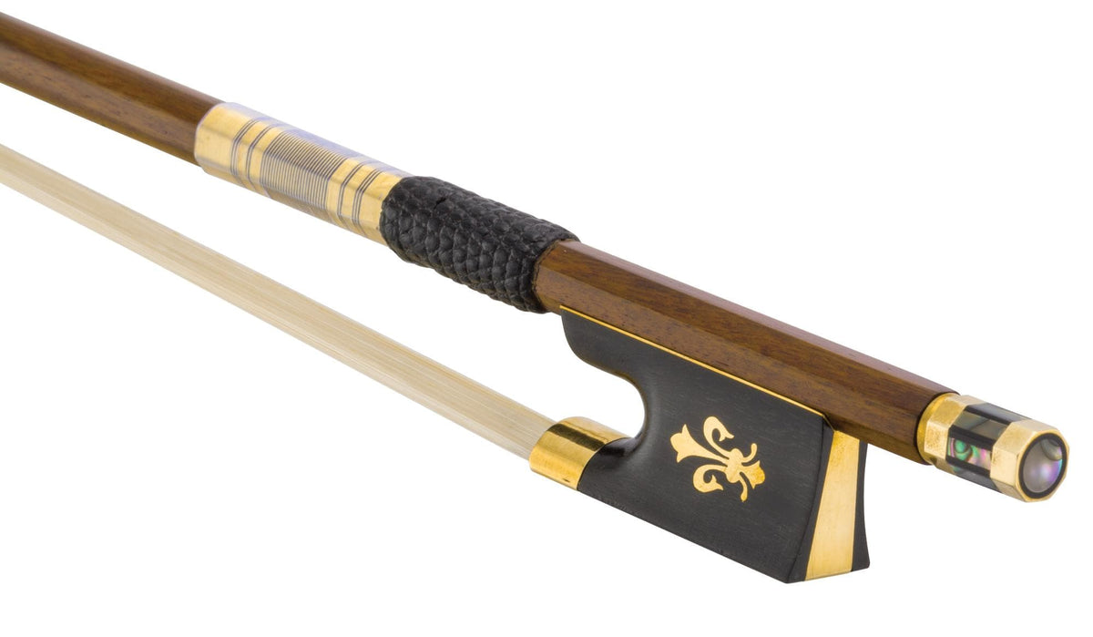 Fleur De Lis Pernambuco Violin Bow Gold 4/4 Size