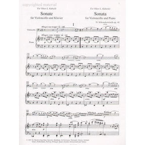 Shostakovich, Dmitri - Sonata in d minor, Op 40 - Cello and Piano - Edition Sikorski