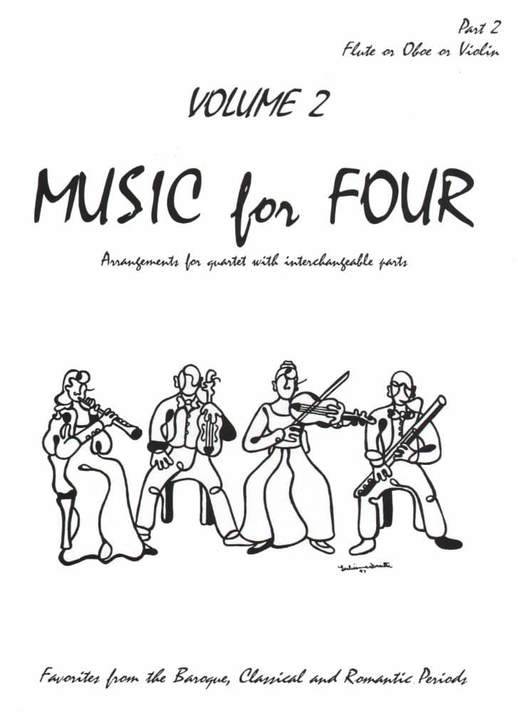 Music for Four, Volume 2 - Part 2 (Violin/Oboe/Flute) - arranged by Daniel Kelley - Last Resort Music