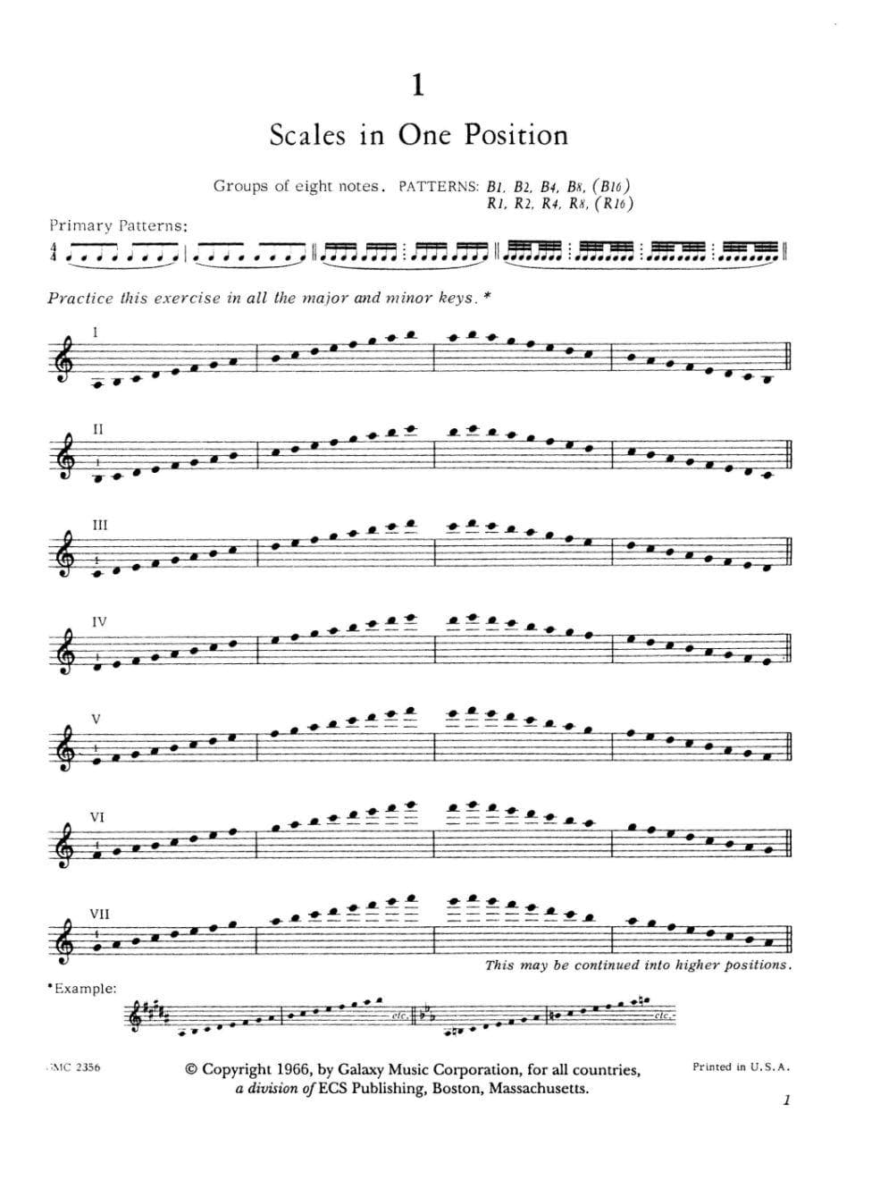 Galamian/Neumann - Contemporary Violin Technique, Book 1 - Galaxy Edition