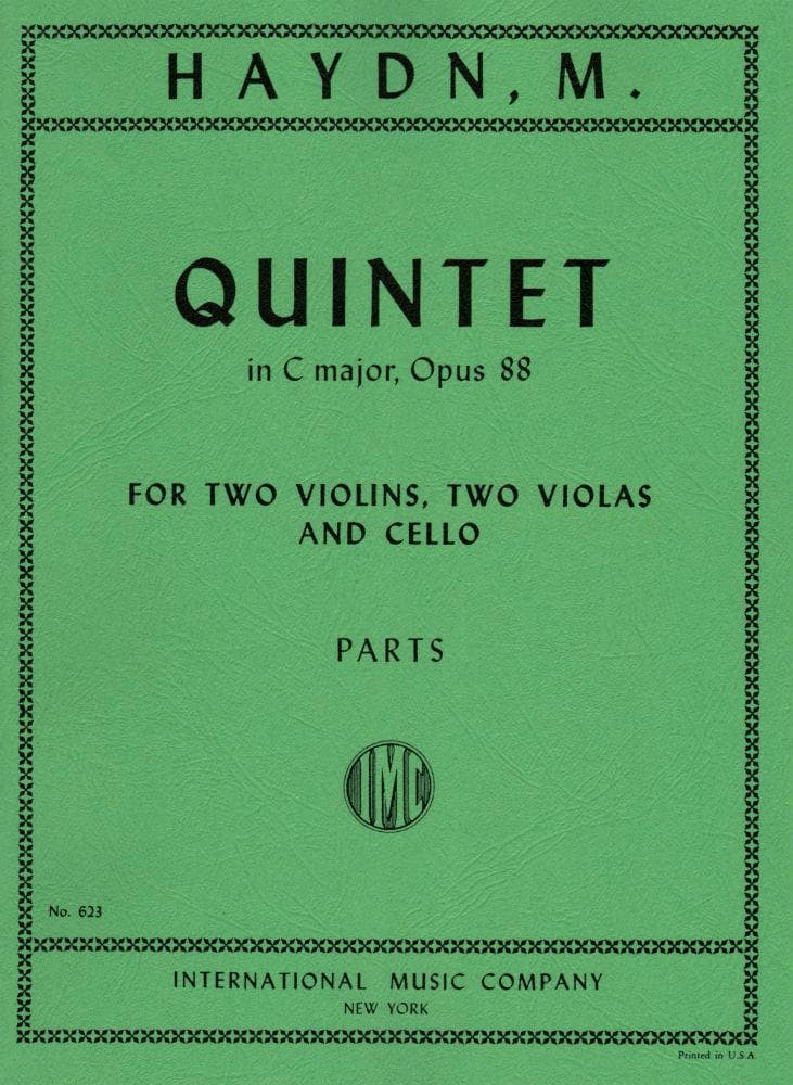 Michael Haydn - Quintet in C Major, Op 88 - Two Violins, Two Violas, and Cello - International Music Co