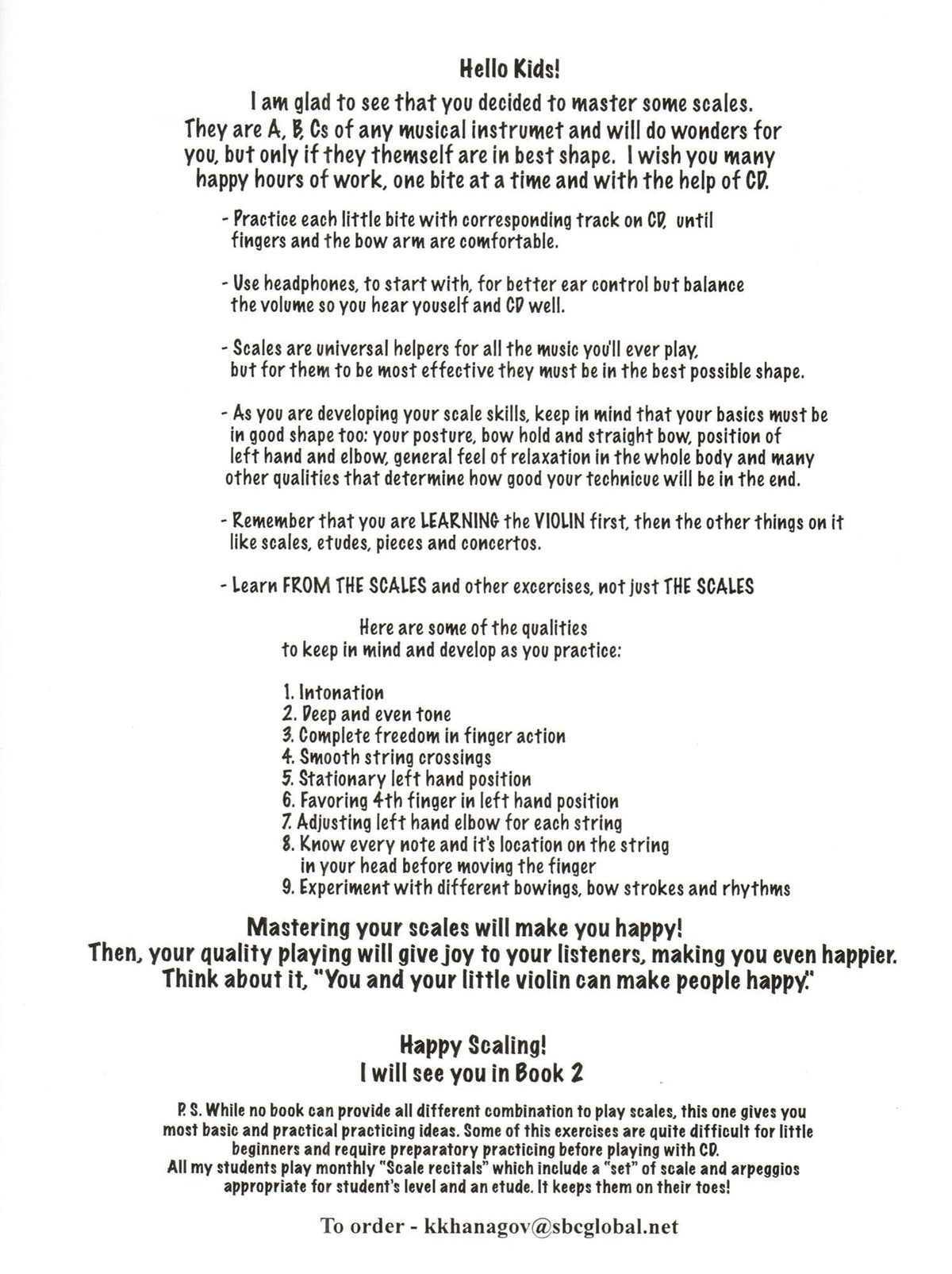 I Love My Scales in Small Bites - for Violin - by Karén Khanagov - Hanaga Publication