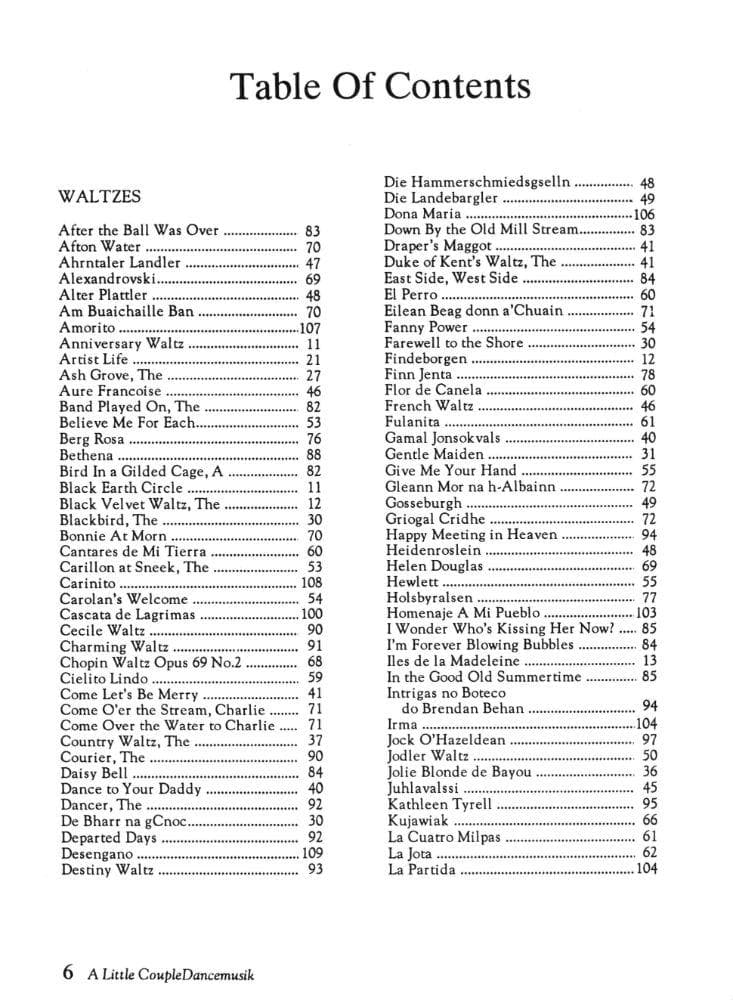 A Little Couple Dancemusik for Fiddle or Violin