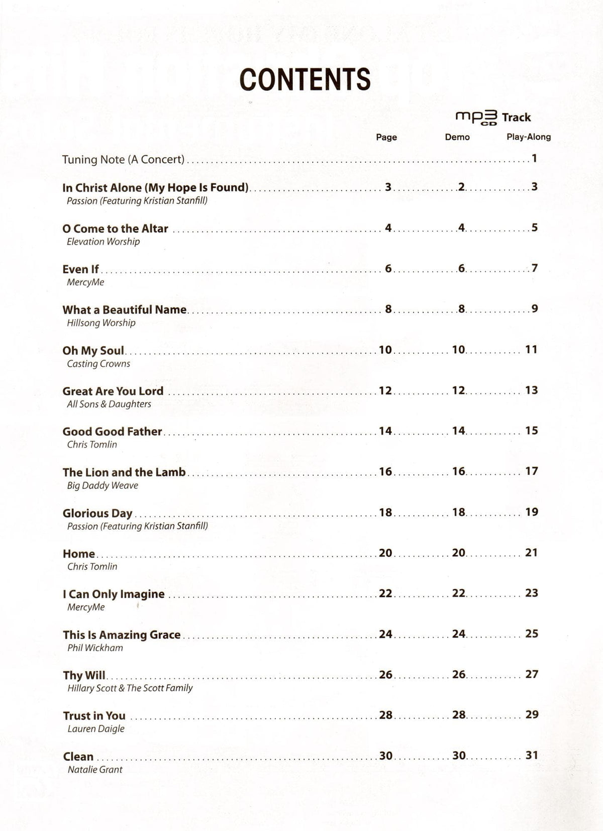 Top Christian Hits: Instrumental Solos - Violin Solo w/Accompaniment - Alfred Publishing Co.