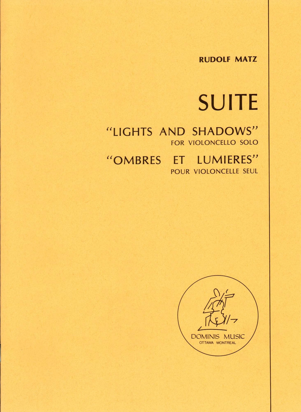 Matz, Rudolf - Suite: "Lights and Shadows" - Cello solo - Dominis Music Edition