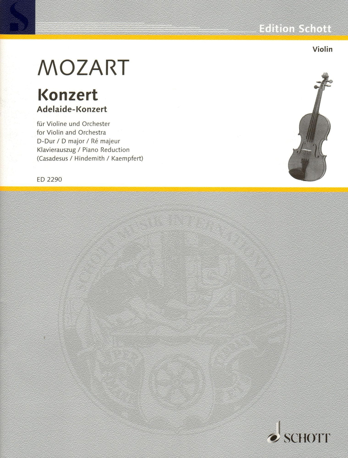 Mozart, WA - Concerto in D Major, K 294a (
