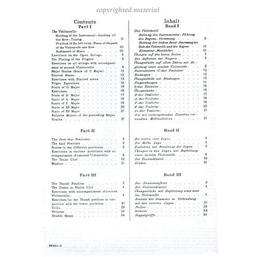 Schroeder - Violoncello Method - Volume 1 For Cello Published by Carl Fischer
