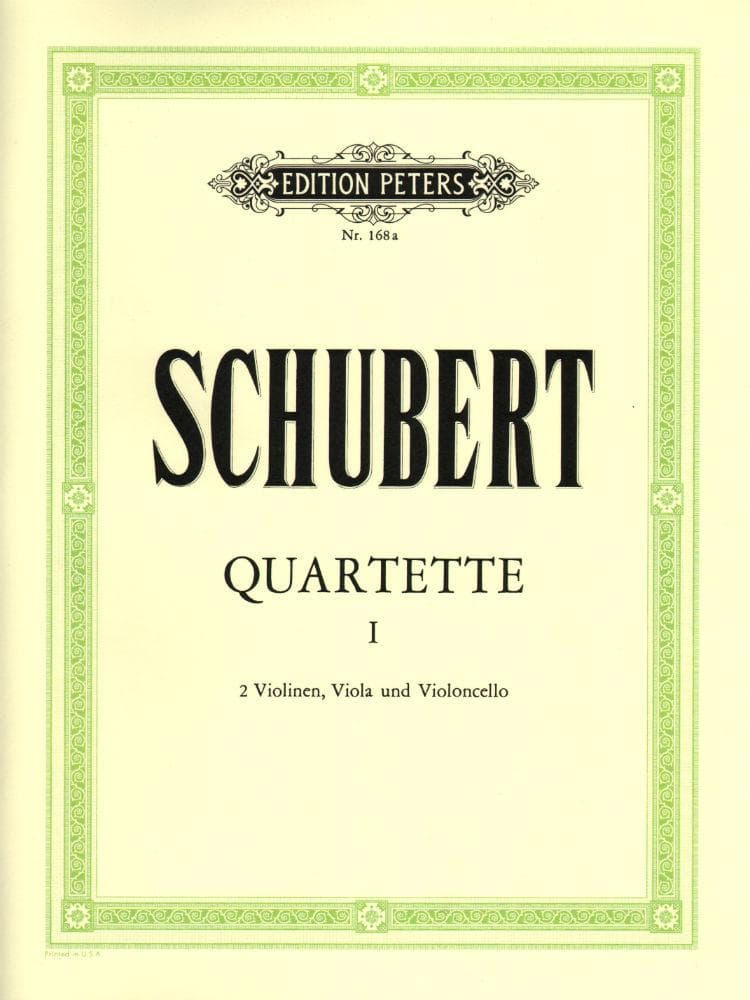 Schubert, Franz - Nine Quartets, Volume 1 Edited by Herrmann Peters Edition
