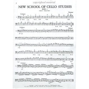 Krane, Charles - New School of Cello Studies, Book 1 - Cello solo - Spratt Music Publishers