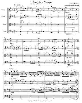 Yasuda - Christmas Melodies: Contemporary & Classical Arr. String Quartet, Volumes 1 & 2 - Dig. DL