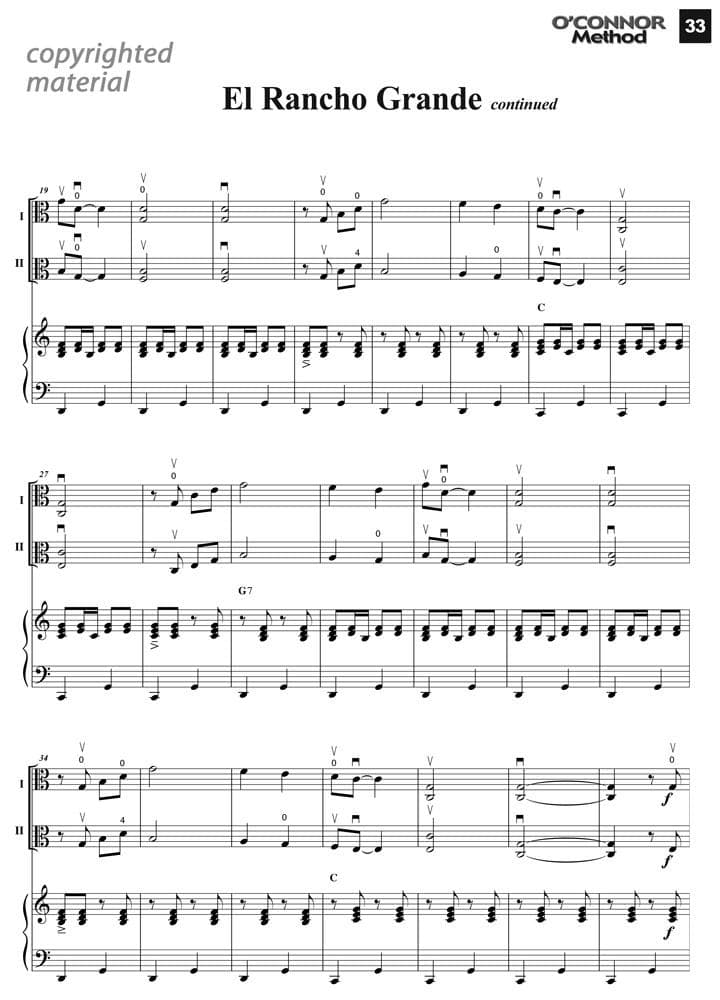 O'Connor Viola Method Book II - Piano Accompaniment