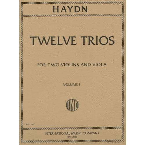 Haydn, Franz Joseph - Twelve Trios, Volume 1 - Two Violins and Viola - edited by Waldo Lyman - International Edition
