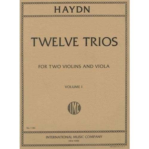 Haydn, Franz Joseph - Twelve Trios, Volume 1 - Two Violins and Viola - edited by Waldo Lyman - International Edition