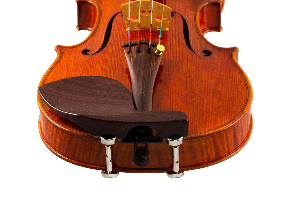 Guarneri Violin Chinrest with Old Hill Plate and Hill Clamps - Rosewood