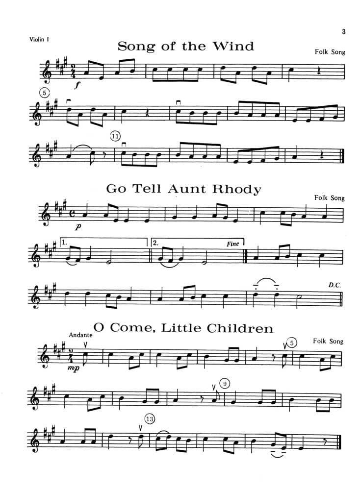 String Orchestra Accompaniments to Solos from Suzuki Violin School, Volumes 1 and 2 - Violin 1