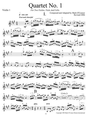 O'Connor, Mark - Quartet for 2 Violins, Viola, and Cello - Violin 1 - Digital Download