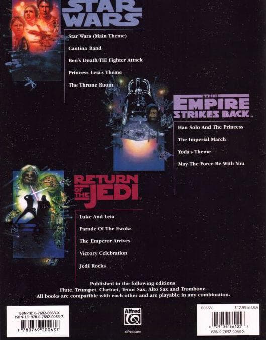 Williams, John - Music From The Star Wars Trilogy - Violin - Alfred Music Publishing
