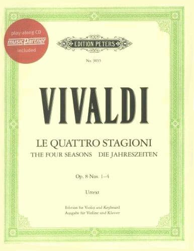 Vivaldi, Antonio - The Four Seasons: 4 Concertos for Violin and Orchestra (Complete) - Violin and Piano - Peters