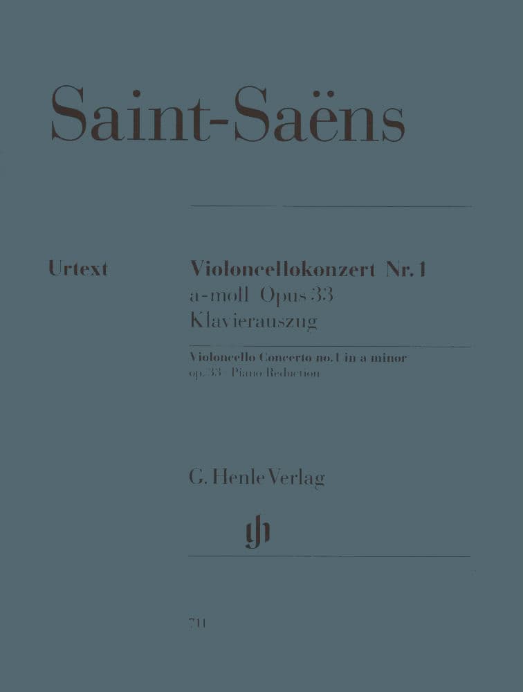 Saint-Saens, Camille - Cello Concerto No 1 in A Minor, Op 33 - edited by David Geringas -  Henle