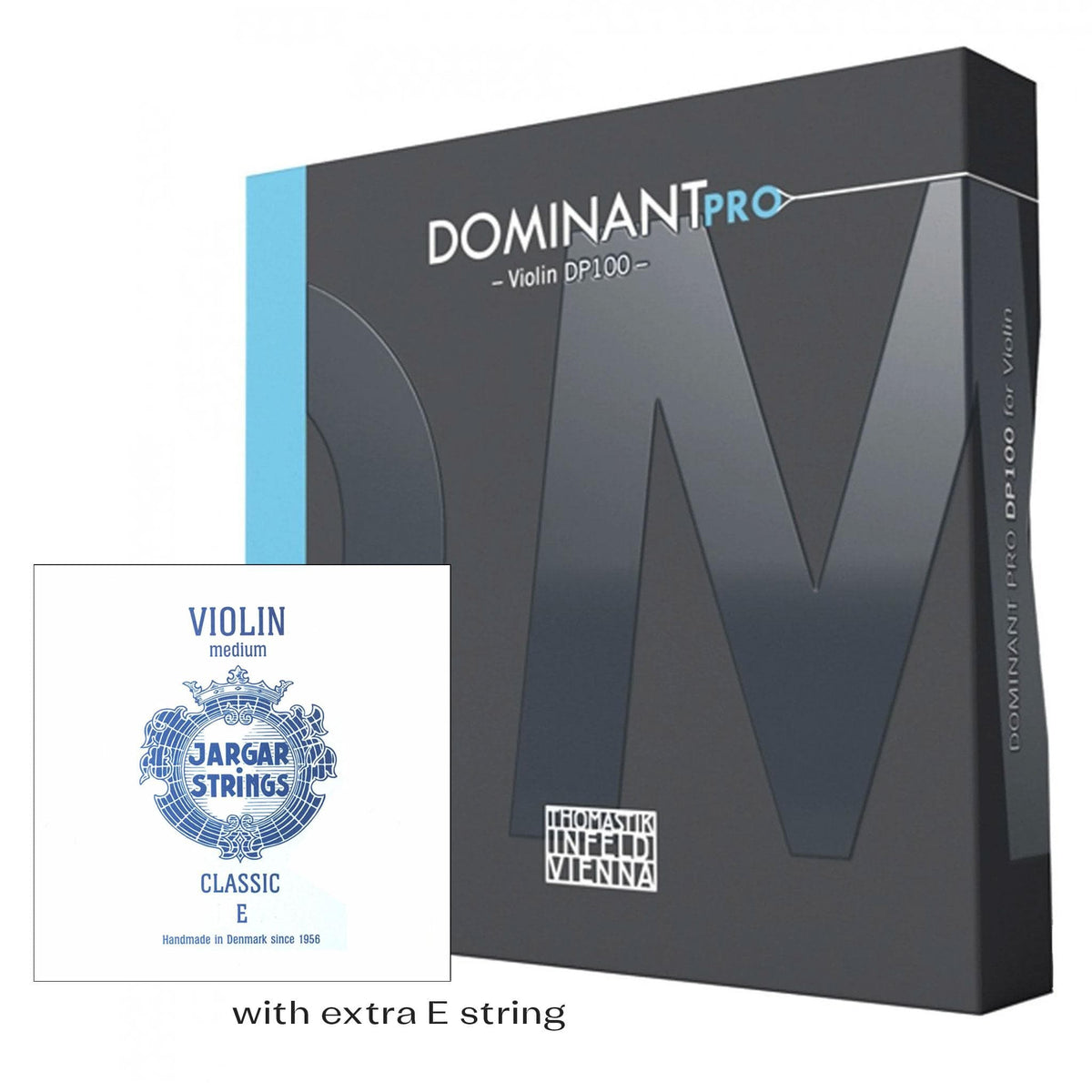 Dominant Pro Custom Violin Set with extra Jargar E string Loop end