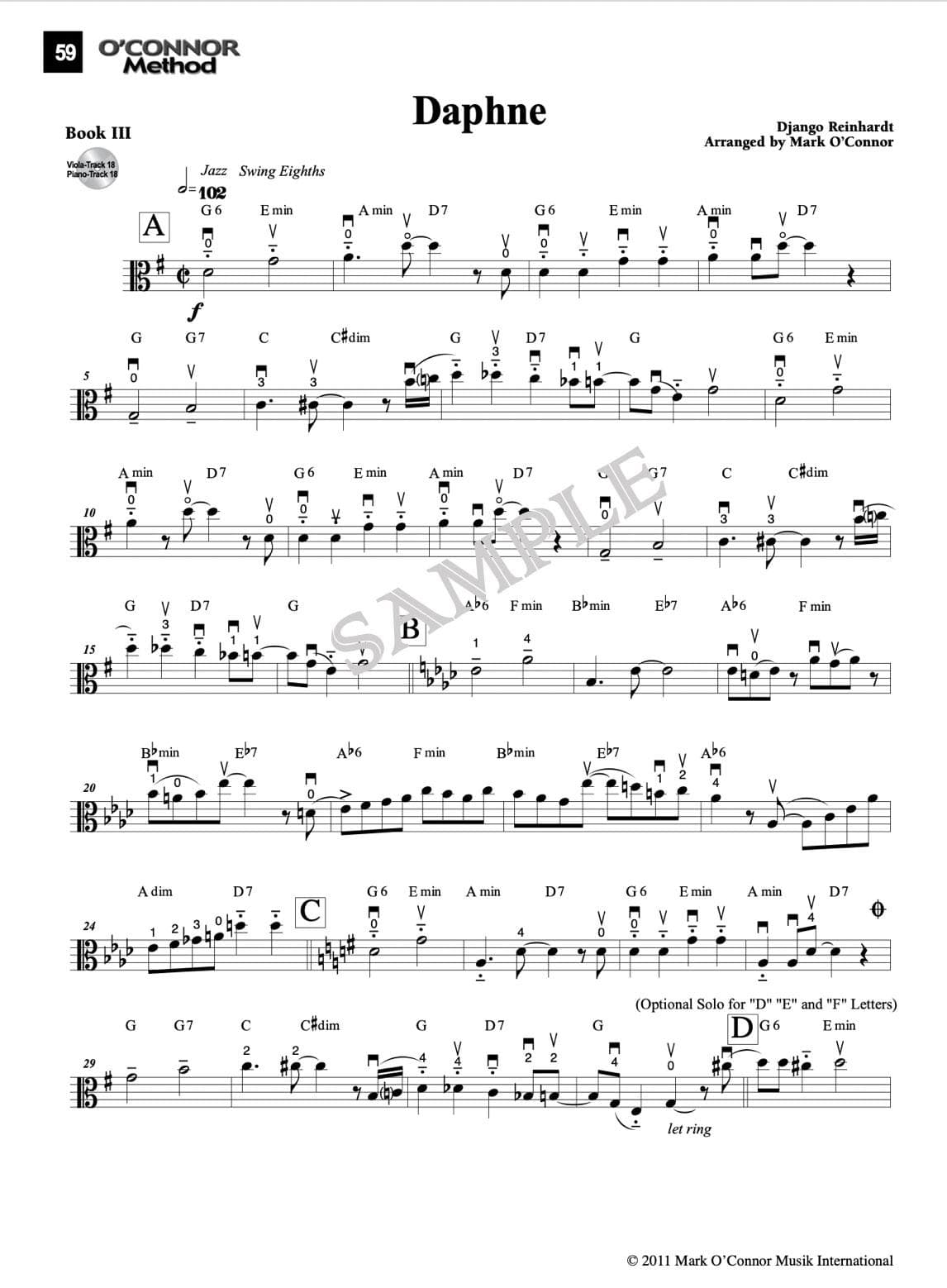 O'Connor Viola Method Book III - Digital Download