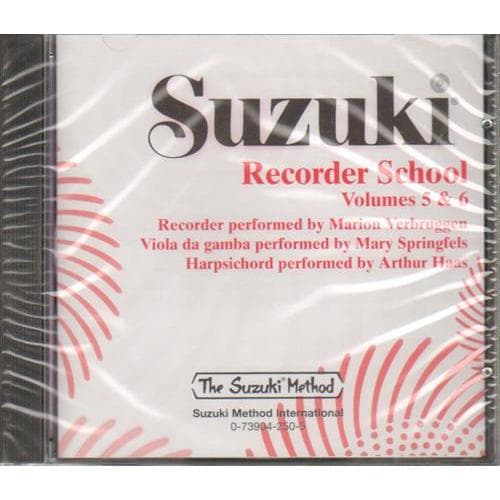 Suzuki Recorder School CD, Volumes 5 and 6, Alto or Soprano, Performed by Verbruggen