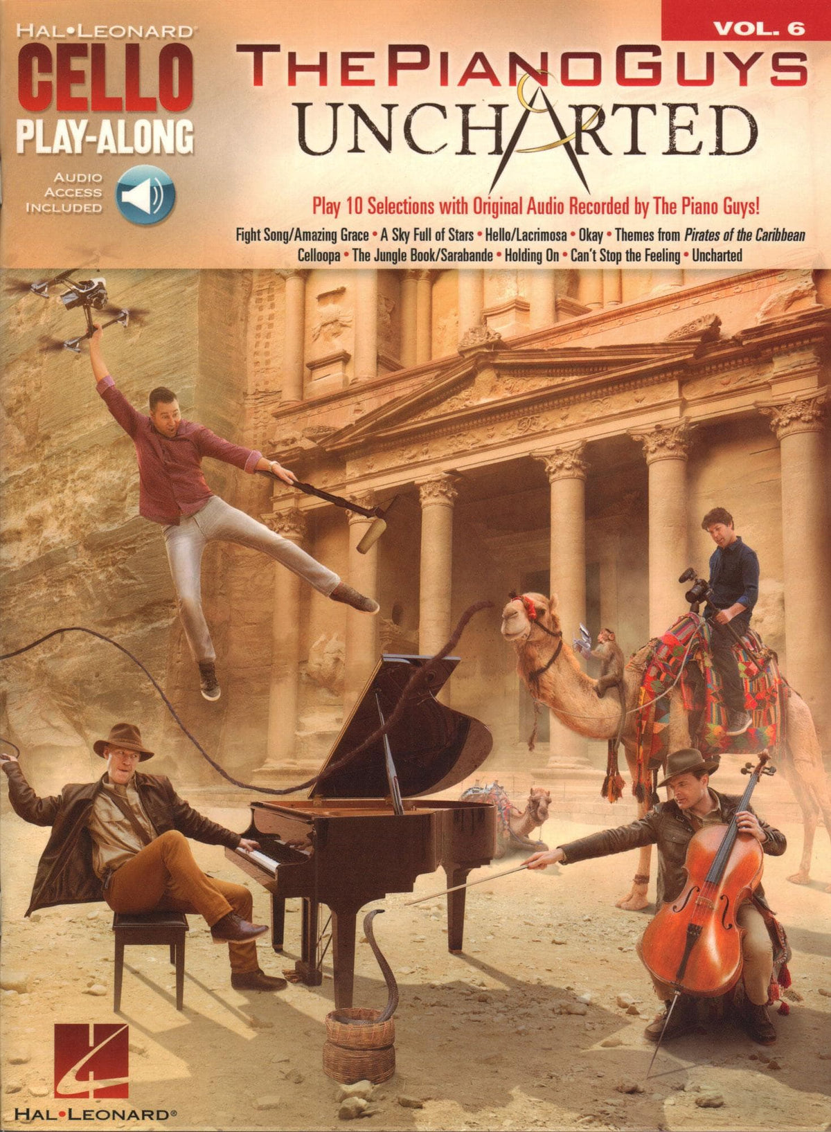 The Piano Guys Uncharted - Cello Play-Along Vol. 6 - 10 Selections - for Cello and Audio Accompaniment - Hal Leonard