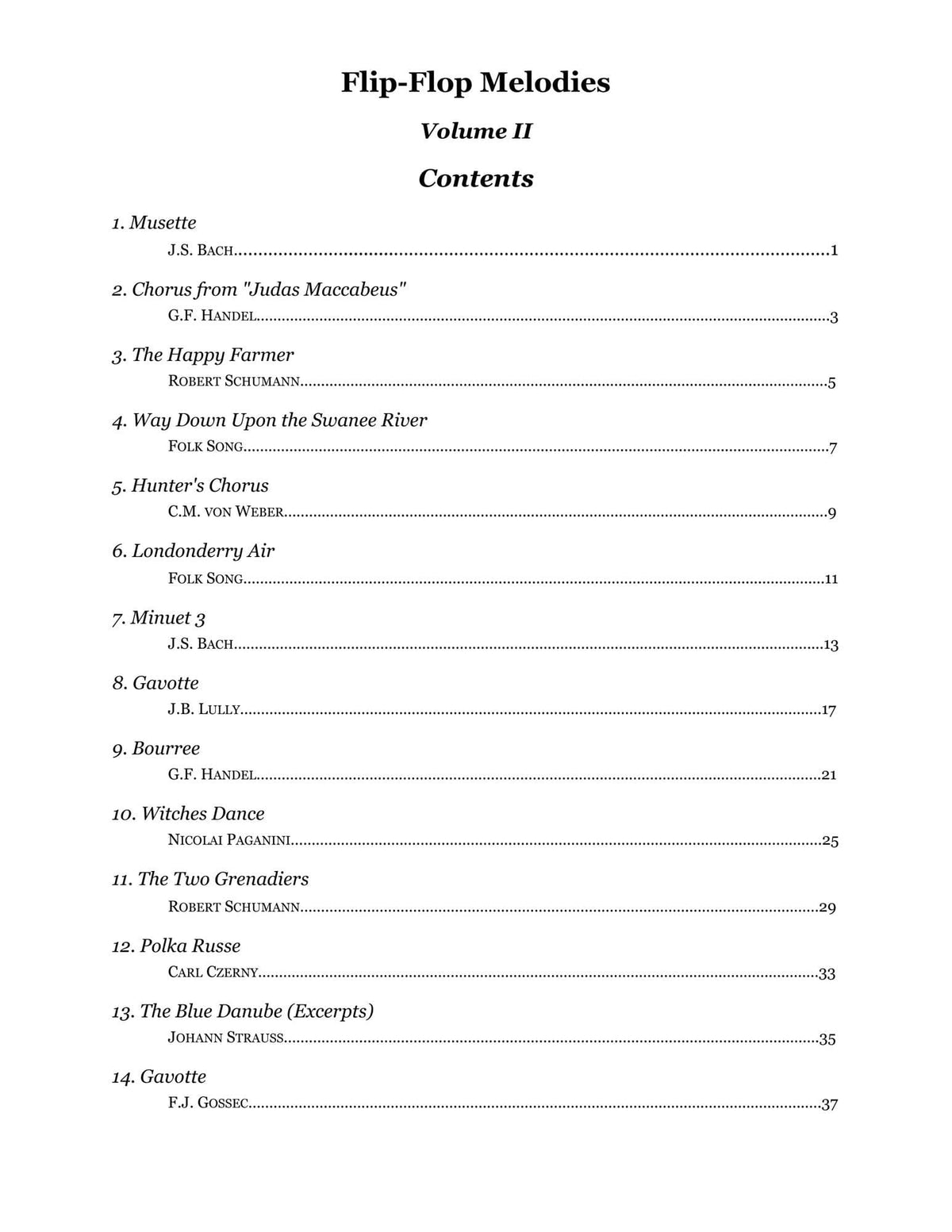 Yasuda, Martha - Flip-Flop Melodies For Cello and Violin, Volume II, 2nd Edition - Digital Download