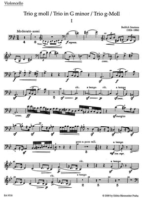 Smetana, Bed?ich - Trio in g minor - Violin, Cello, and Piano - Score and Parts - Bärenreiter Verlag URTEXT