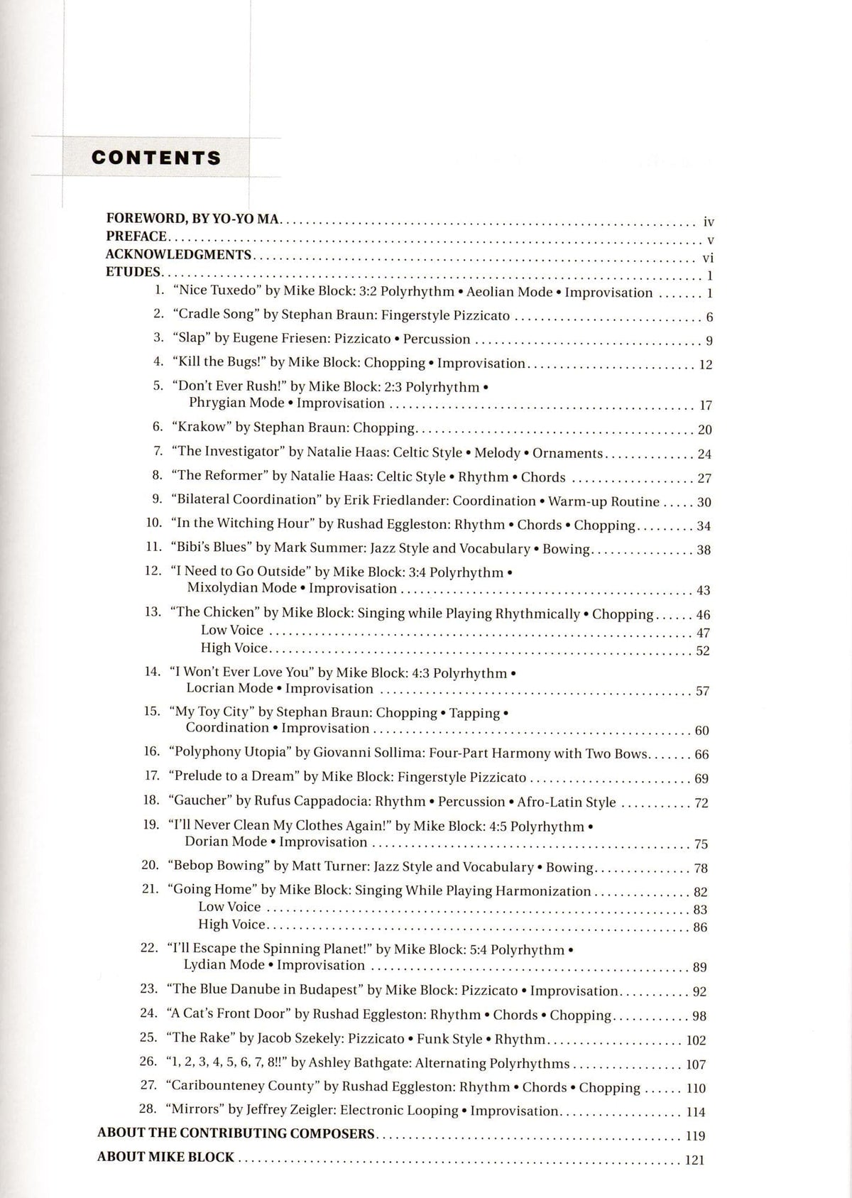 Contemporary Cello Etudes: Studies in Style and Technique by Mike Block- for Cello with Online Audio - Berklee Press