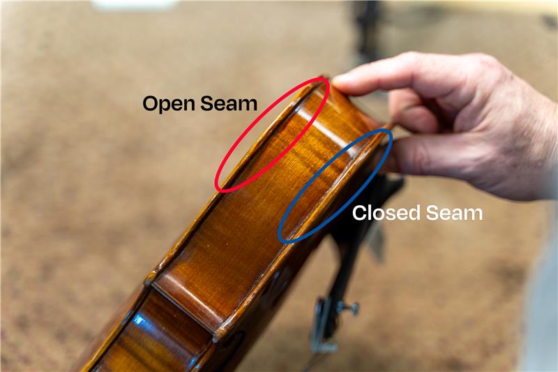 Opened Instruments What is an Open Seam on a String Instrument?