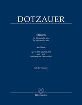 Dotzauer, Friedrich - Etudes for Cello, Volume I - edited by Kennaway - Barenreiter Urtext