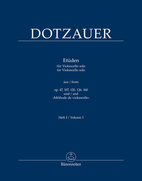 Dotzauer, Friedrich - Etudes for Cello, Volume I - edited by Kennaway - Barenreiter Urtext