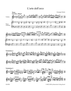 Tartini, Giuseppe - L'arte dell'arco - Solo Violin - edited by Matteo Cossu - Barenreiter Urtext