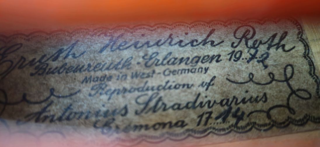 E.H. Roth Violin, Bubenreuth-Erlangen, 1972