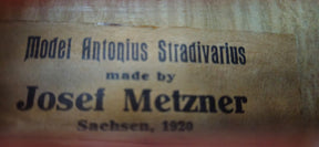 Josef Metzner Violin, Sachsen, 1920