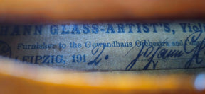 Johann Glass Violin, Leipzig, 1912