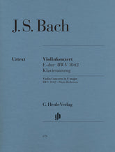Cover of J.S. Bach's Violin Concerto No. 2 in E Major, BWV. 1042, for violin and piano, Henle Edition