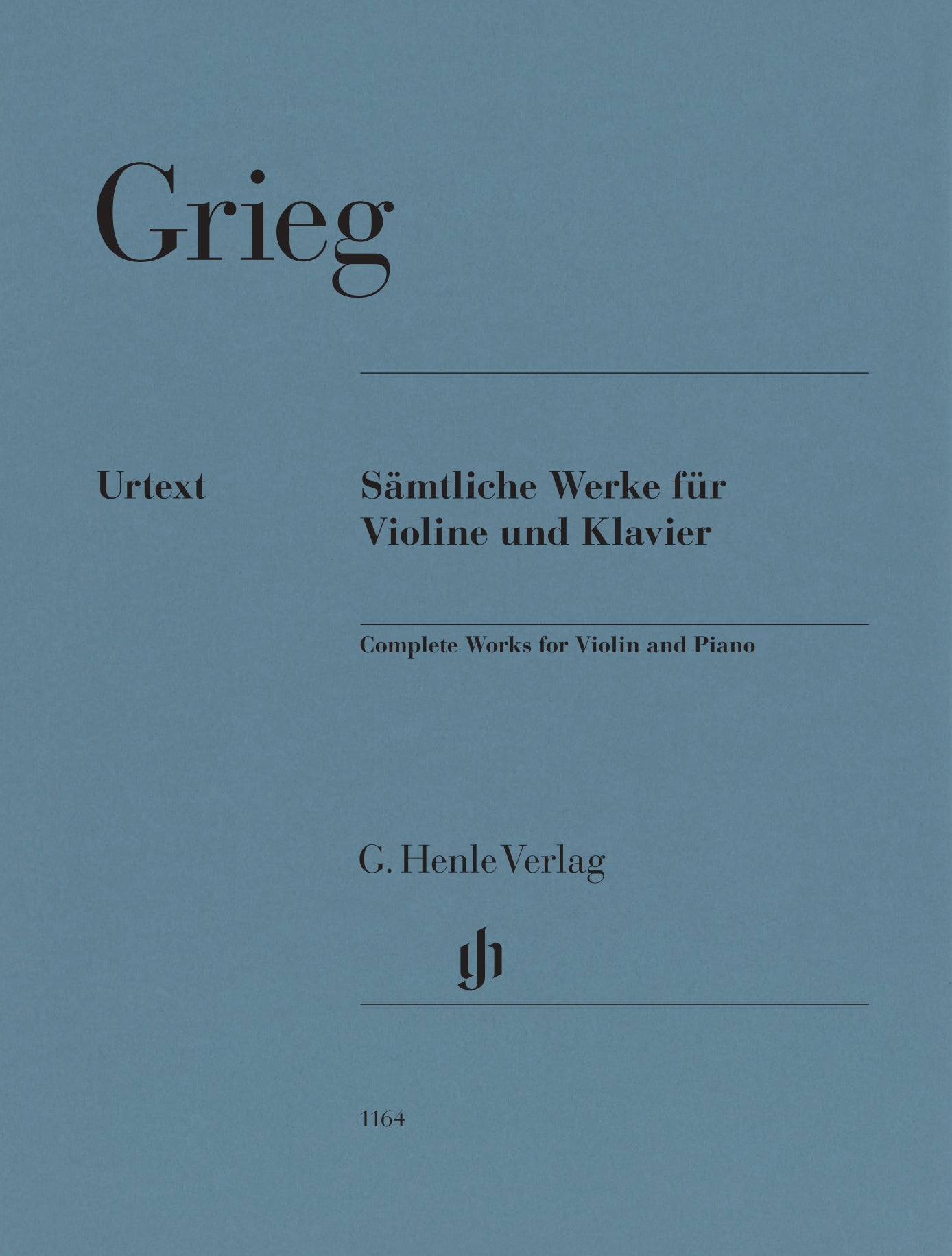 Cover of Grieg's Complete Works for violin and piano, Henle Edition