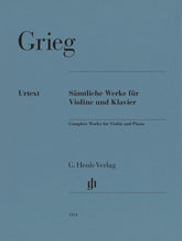 Cover of Grieg's Complete Works for violin and piano, Henle Edition