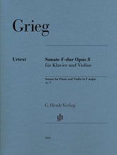 Grieg, Edvard - Sonata for Piano and Violin in F major op. 8 - Edited by Heinemann/Nokleberg - G. Henle Verlag