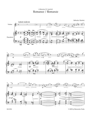 Martinů, Bohuslav - Romance, H 186bis - Violin and Piano - edited by Krátká - Barenreiter Urtext