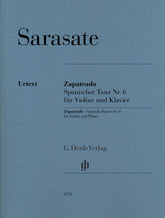 Sarasate, de Pablo - Zapateado Spanish Dance no.6 for Violin and Piano - Edited by Jost - G. Henle Verlag