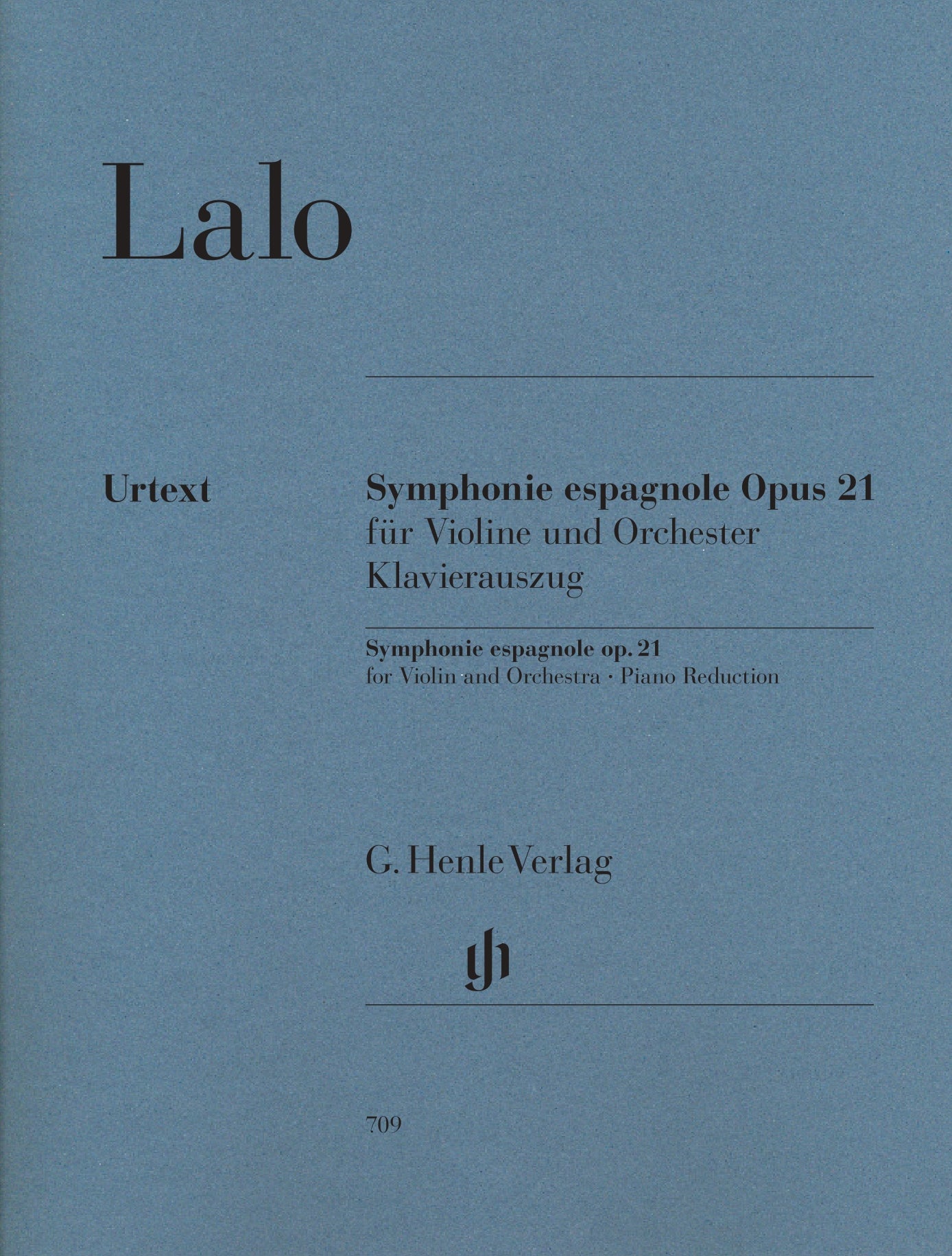Cover of Lalo's Symphonie Espagnole, Op. 21, for violin and piano, Henle Edition